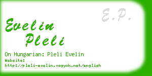 evelin pleli business card